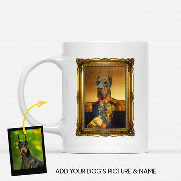 Personalized Dog Gift Idea - Royal Dog's Portrait For Dog Lovers - White Mug